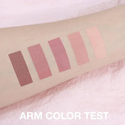 5 Colors Matte Eyeshadow Makeup Palette,Nude Pink Lavender Taupe Highly Pigmented Natural Neutral Eye Shadow Palette,Long ...