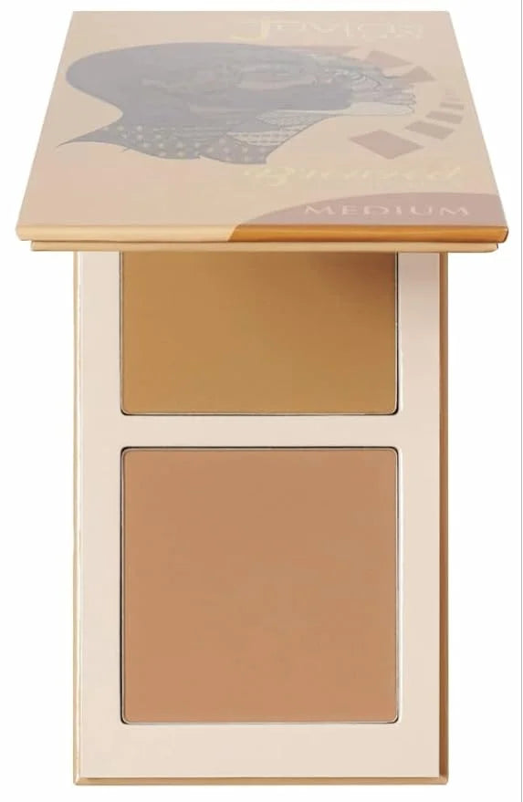Juvia's Place Bronzed Duo Bronzer Medium - Soft Matte Bronzer, Contour Powder, Long-Wearing & Buildable Bronzing Powder - ...