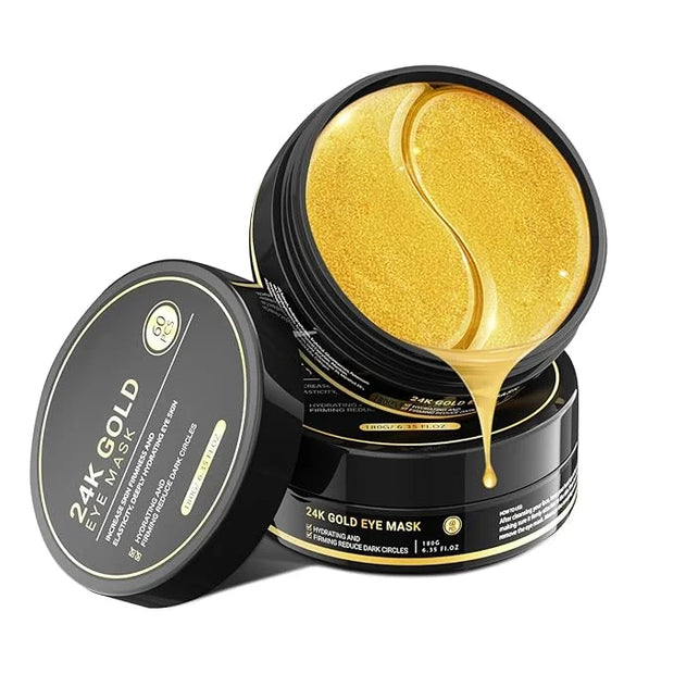 120 Pcs 24K Gold Eye Patches,Collagen Under Eye Mask for Puffy Eyes & Dark Circles, Combat Fine Lines and Wrinkles,Non-Irr...