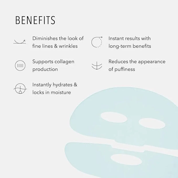 Hydropeptide Polypeptide Collagel+ Plus Face Mask, Line Lifting Hydrogel Peptide Facial Treatments, 4 Count - Product Image