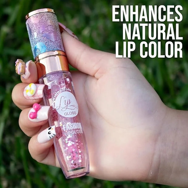 42 Bundle Diamond Bling Bling Mood Color Changing Lip Gloss & Lip Stain Set of 6 Crystal Sparkle Non-Sticky Lightweight Lo...