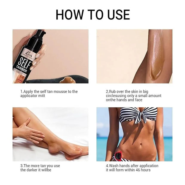 Self Tanner Tanning Lotion-Nice smell,Natural & Organic Ingredients Clear Self Tan - Sunless Tanning Lotion Best Sellers f...