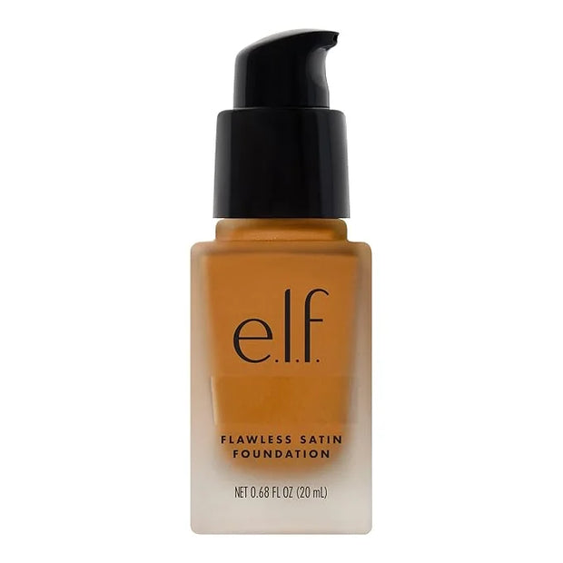 e.l.f. Flawless Satin Foundation, Lightweight & Medium Coverage, Semi-Matte Finish, Vegan & Cruelty-Free, Chai, 0.68 Fl Oz...