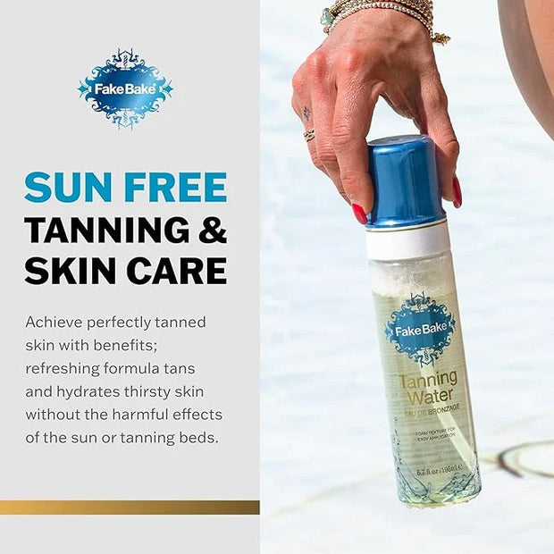 Fake Bake Tanning Water Self Tanner Instant Glow with Hydrating Passion Flower Rejuvenation - Natural Looking Sunless Bron...