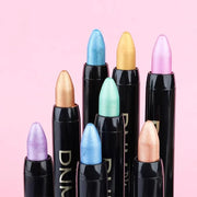 evpct Sky Blue Shimmer Cream Eye Shadow Brightener Sticks Set for Eyes, Blue Shimmery Matte Pencil Eye shadow Applicator S...