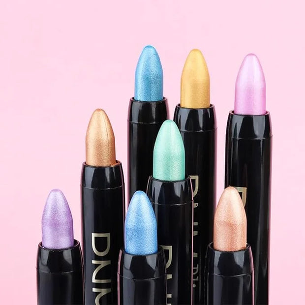 evpct Sky Blue Shimmer Cream Eye Shadow Brightener Sticks Set for Eyes, Blue Shimmery Matte Pencil Eye shadow Applicator S...
