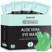 Under Eye Patches (30 Pairs), Aloe Vera Eye Masks for Dark Circles Puffy Eyes Undereye Bags, Collagen Eye Patches for Repa...