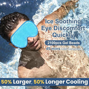 BeeVines Gel Eye Mask, 2 Pack XL Jumbo Size Cooling Ice Masks for Puffy Eyes for Men & Women, Cold & Warm Compress for Pos...