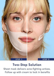 Rael Retinol Chin Mask with Miracle Clear Barrier Cream - Face Masks and Moisturizer, 2 Step Treatment, Niacinamide, Ceram...
