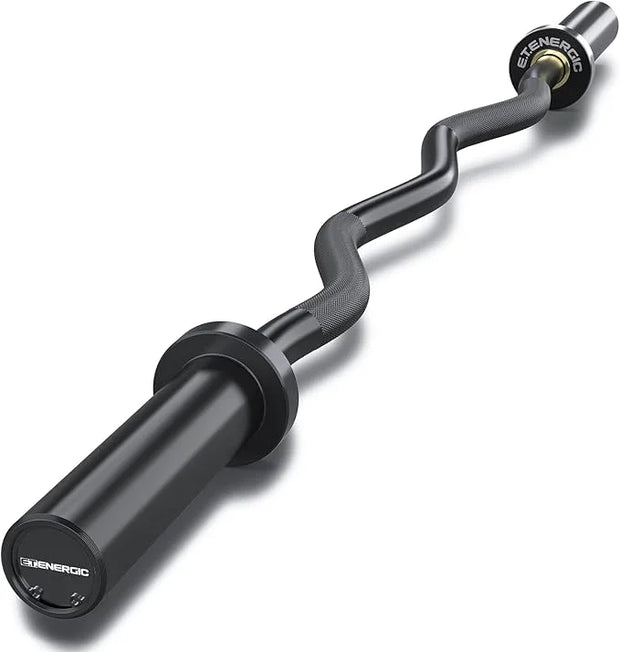 47" Olympic EZ Curl Bar 500-lbs Capacity Steel 2" Barbell - Product Image