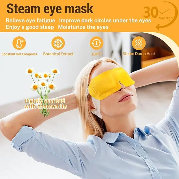 16 Packs Steam Eye Mask, Warm Eye Compress for Dry Eye Sleep Mask, Heated Eye Masks Relaxing Gifts for Women Moist Heat fo...