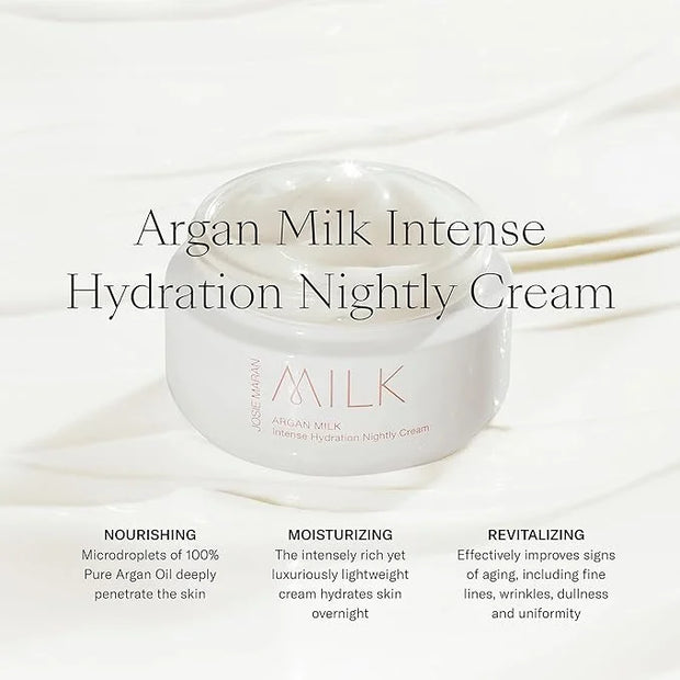 Josie Maran Argan Milk Body Care Gift Set - Intense Hydration Body Serum + Night Cream with a Lightweight Texture - Fast-A...
