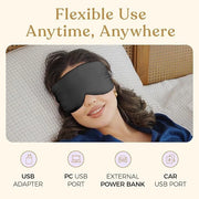 Heated Eye Mask for Dry Eye Relief - Stye Treatment, Warm Compress for Sinus, Electric Warming Patch With Moist Heat - Bla...