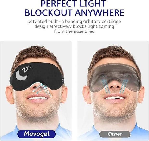 Mavogel Cotton Sleep Mask - Sleep Eye Mask for Women Men, Light Blocking Night Eyemask, Super Soft and Comfortable Eye Cov...