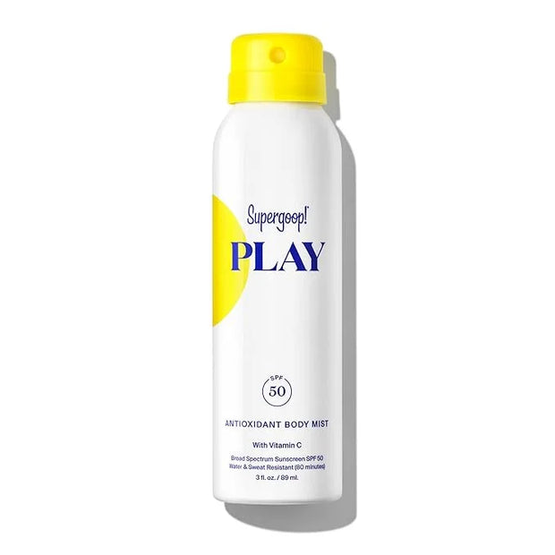 Supergoop! PLAY Antioxidant Body Mist w/ Vitamin C, 3 fl oz - SPF 50 PA++++ Broad Spectrum Sunscreen - Body Spray for Sens...