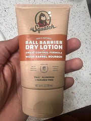 Dr. Squatch Ball Barrier Dry Lotion, No Mess Body Powder Lotion for Men, Made With Natural Ingredients - 2-Pack Wood Barre...