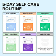 I DEW CARE Glass Skin Face Mask Variety Pack - Hot as Sheet | Korean Face Masks Skincare, 5-Day Eye&Face Multi-masking Set...