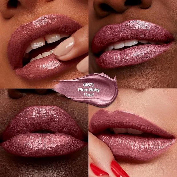 Revlon Super Lustrous Lipstick, Creamy Formula For Soft, Fuller-Looking Lips, Moisturized Feel, 467 Plum Baby, 0.15 oz - P...