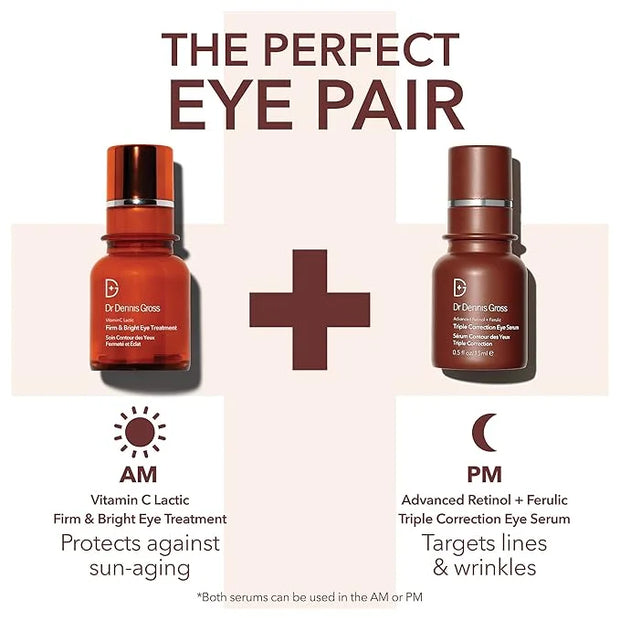Dr. Dennis Gross Advanced Retinol + Ferulic Eye Serum – Target Dark Circles, Puffiness, Fine Lines & Wrinkles for Smooth, ...
