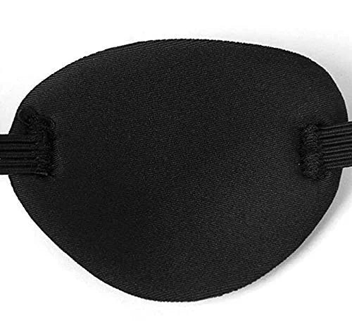 Adults And Kids Black Adjustable Soft and Comfortable Sponge Eye Patch Strabismus Eye Mask With Buckle For Recovery Eye An...