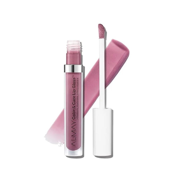 Almay Color & Care Hydrating Lip Gloss, Soft Natural Hues, Prebiotic Complex, Hyaluronic Filling-Sphere Technology, 600 Lu...