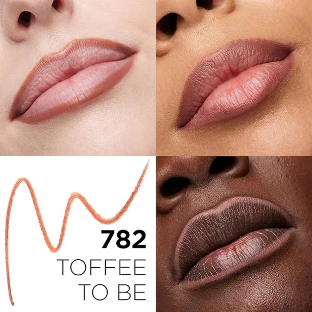 L'Oreal Paris Colour Riche Lip Liner Pencil, Creamy Lip Liner with Omega 3 and Vitamin E, 782 Toffee To Be (Warm Deep Brow...