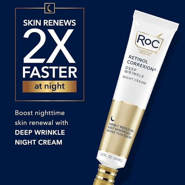 RoC Retinol Correxion Deep Wrinkle Night Cream 1.0 fl oz (30 ml) - Product Image