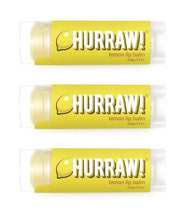 Hurraw! Lemon Lip Balm, 3 Pack: Palm