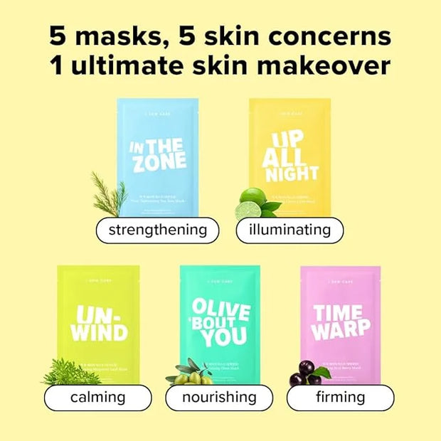 I DEW CARE Glass Skin Face Mask Variety Pack - Let's Do This Sheet | For Perfect Care Routine, Korean Face Masks Skincare,...