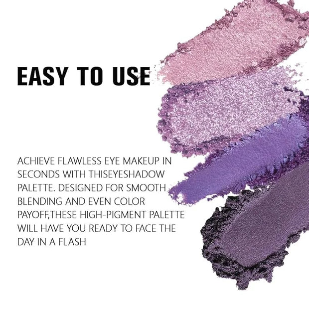 Kaely Powder Eyeshadow Quad, Lavender Purple Glitter Eyeshadow Palette Makeup, Neutral Eye Shadow Palette for Older Women ...
