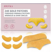 10PCS 24K Gold Forehead Anti Wrinkle Patches & 10Pair 24K Gold Eye Masks, Anti Wrinkle Patches with Collagen, Forehead Wri...