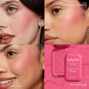 NYX PROFESSIONAL MAKEUP Buttermelt Powder Blush, Fade and Transfer-Resistant Blush, Up to 12HR Make Up Wear, Vegan Formula...