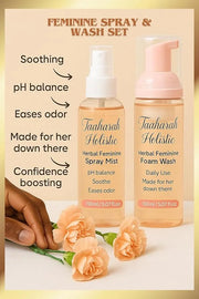 Luxury Plant-Based Feminine Spray and Wash Set – Intimate Care for Women, Daily Hygiene Solution for Sensitive Areas, pH B...