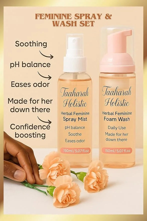 Luxury Plant-Based Feminine Spray and Wash Set – Intimate Care for Women, Daily Hygiene Solution for Sensitive Areas, pH B...
