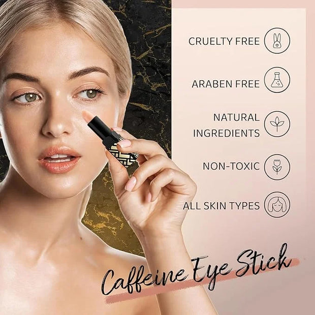 Caffeine Under Eye Balm: Hydrating Eye Brightener Stick Cream for Dark Circles & Puffiness, Anti-Wrinkle Korean Skincare T...
