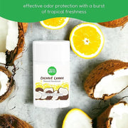 FRESH MONSTER Deodorant for Kids & Teens, Coconut-Lemon Scent, No Aluminum, No Parabens, Vegan, 24-Hour Protection, Coconu...