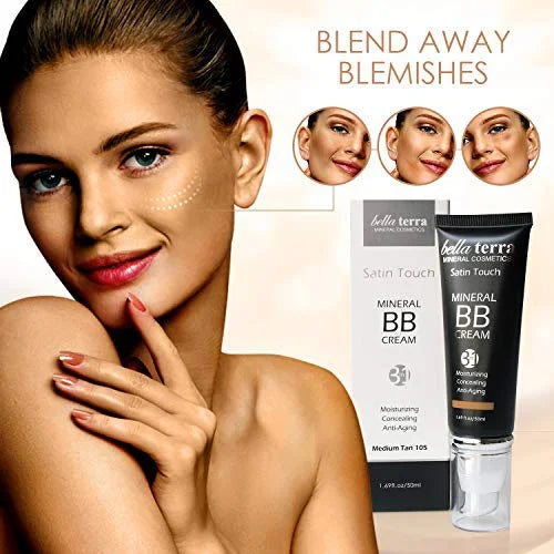 Bellaterra Cosmetics Mineral BB Cream - Tinted Moisturizer & Foundation, Hypoallergenic, Buildable Coverage, Oil-Free, Non...