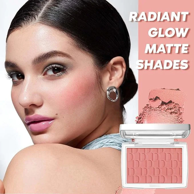 Rosewood Blush Powder Blush for Cheeks with Brush, Matte Blush Palette Blush Powder Face Blusher, Natural Blendable Formul...
