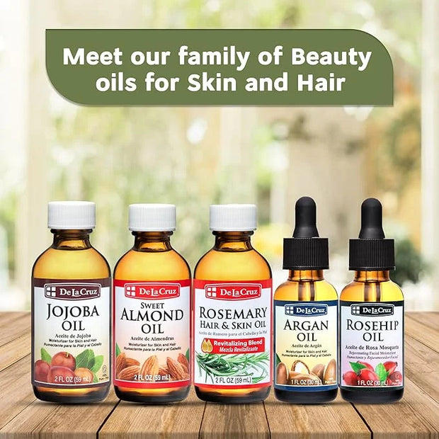 De La Cruz Pure Olive Oil - Natural Expeller Pressed Olive Oil for Hair and Skin - Lightweight Body Oil for Dry Skin 8 Fl ...