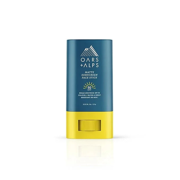 Oars + Alps Matte Sunscreen Face Stick SPF 50, Water & Sweat Resistant Sunblock, Broad Spectrum UVA/UVB Protection, Dermat...
