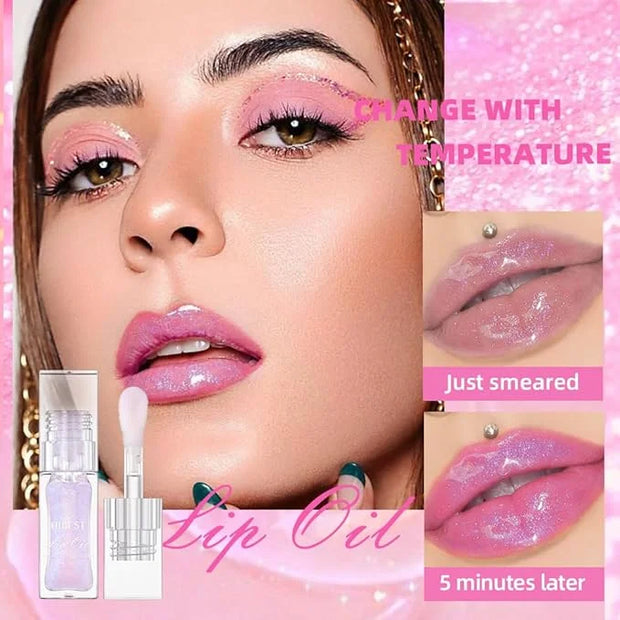 Magic Color Changing Moisturizing Lip Glow Oil Plumping Glimmer Glow Lipstick, Hydrating Lip Gloss Lip Care, Long Lasting ...
