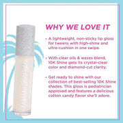 Petite 'N Pretty 10K Shine Lip Gloss for Girls (Diamond Heist) - Makeup for Kids, Tweens, Teens - High Shine, Soft, Hydrat...