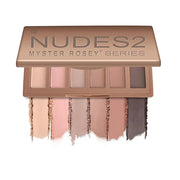 Nudes 2 Series Mini Eyeshadow Palette, Velvety Matte&Satin Finish, 6 Nude Taupe & Brown Neutral Eye Shadows, Travel Friend...