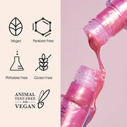 Winky Lux Very There Lip Oil, Hydrating Nude Pink Gloss with Jojoba Oil, Non-Sticky Glossy Lip Oil, Tinted Pink Gloss for ...
