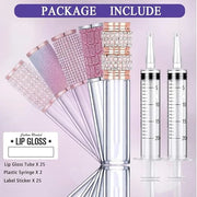 AMORIX 25 Pack Diamond Lip Gloss Tubes with Wand 5ml Empty Rhinestone Lip Gloss Containers Cute Lipgloss Bottles Crystal L...