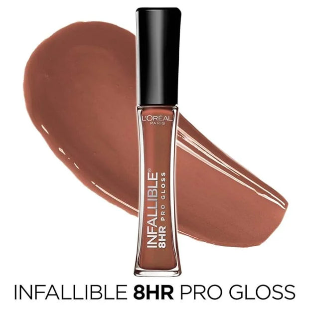 L’Oreal Paris Makeup Infallible 8 Hour Hydrating Lip Gloss, Barely Nude, 0.21 Fl Oz - Product Image