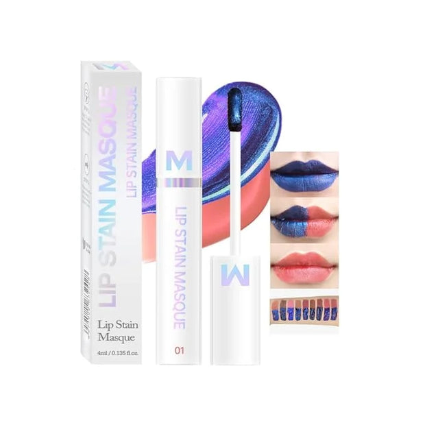 Matte Lip Gloss Peel Off Masque - Peel Off Lip Stain Tattoo, Peachy Rose Peel Off Lip Tint，Long Lasting Waterproof Transfe...