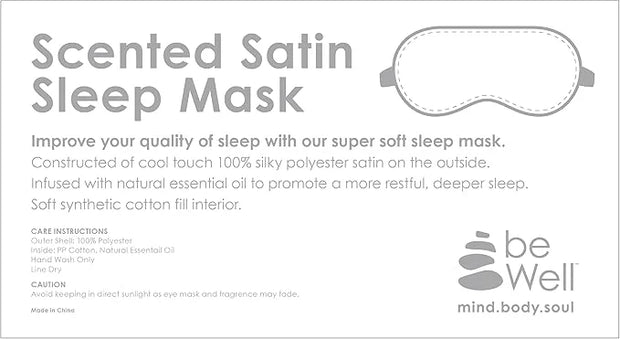 Scented Satin Sleep Mask | Aromatherapy Eye Mask with 4 Soothing Scents (Color Navy/Ocean)… - Product Image