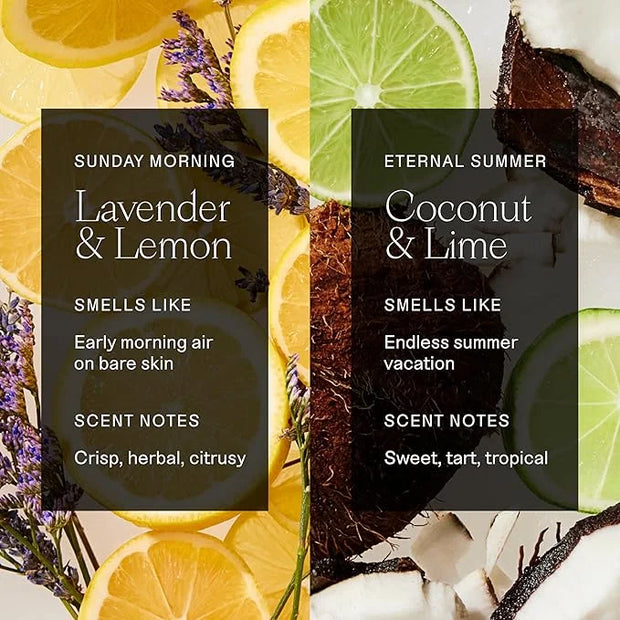 Each & Every Aluminum Free Deodorant for Women & Men, Lavender & Lemon + Coconut & Lime - All Natural Deodorant for Sensit...