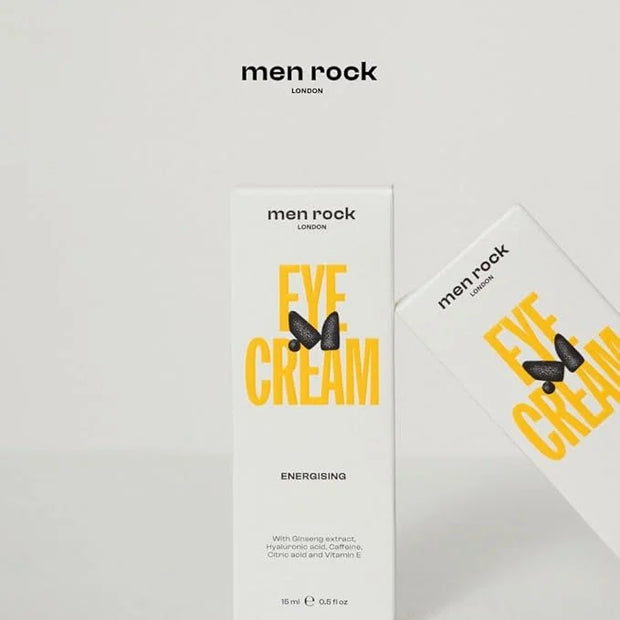 Men Rock Eye Cream - Moisturizing Under Eye Cream for Dark Circles with Ginseng Extract, Vitamin E - Mens Face Care - Mens...